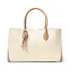 Aspinal Of London Womens Taupe London Logo-print Leather Tote Bag