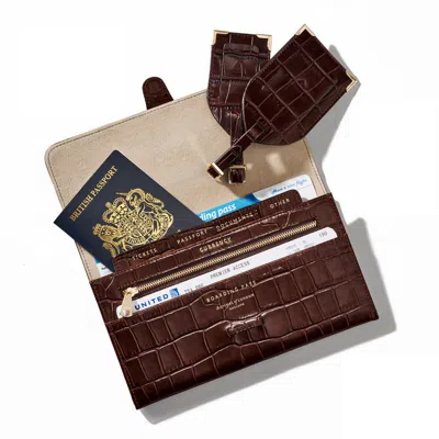 Aspinal Of London Travel Collection In Brown