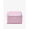 Aspinal Of London C Travel Grained Leather Watch And Ring Box In Lilac