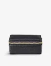 Aspinal Of London Womens Black Small Travel Grained Leather Jewellery Case In Black