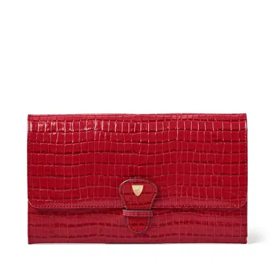 Aspinal Of London Travel Wallet In Red