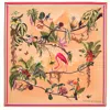 Aspinal Of London Tropical Garden Silk Scarf In Brown