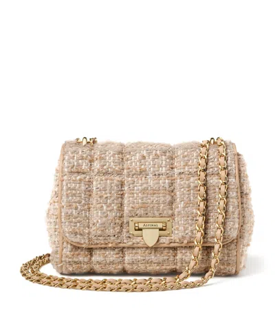 Aspinal Of London Tweed Lottie Cross-body Bag In Neutral