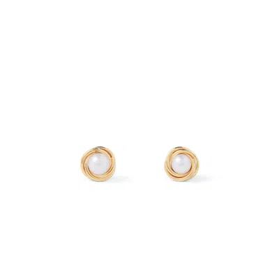 Aspinal Of London Twist Pearl Stud Earrings