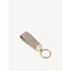 Aspinal Of London Womens Oval Loop Leather Keyring Taupe In Brown