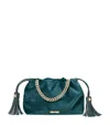 Aspinal Of London Velvet Freida Top-handle Bag In Green