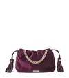 Aspinal Of London Velvet Freida Top-handle Bag In Purple