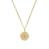 Aspinal Of London Virgo Zodiac Pendant Necklace In Gold