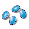 Aspinal Of London Vitreous Enamel Cufflinks In Blue