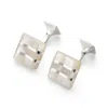 Aspinal Of London Wave Sterling Silver & Mother Of Pearl Cufflinks