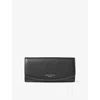 Aspinal Of London Womens Black Essential Foiled-branding Pebbled-leather Purse In Black