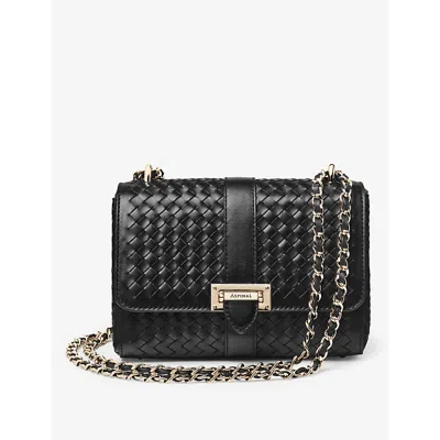 Aspinal Of London Womens Black Lottie Quilted Leather Shoulder Bag