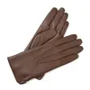 Aspinal Of London Women's Cashmere Lined Leather Gloves In Brown