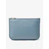 ASPINAL OF LONDON ASPINAL OF LONDON WOMEN'S CORNFLOWER ELLA LARGE GRAINED-LEATHER POUCH