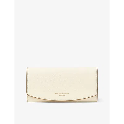 Aspinal Of London Womens Ivory Essential Pebble Leather Purse