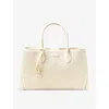 Aspinal Of London Womens Ivory London Logo-print Leather Tote Bag In Ivory