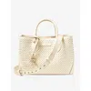 Aspinal Of London Womens Ivory London Logo-print Leather Tote Bag In Ivory