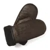 Aspinal Of London Women's Shearling Lined Leather Mittens In Brown