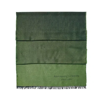 Aspinal Of London Women's Silk Opera Scarf In Green
