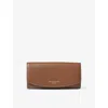 ASPINAL OF LONDON ASPINAL OF LONDON WOMEN'S TAN ESSENTIAL FOILED-BRANDING PEBBLED-LEATHER PURSE