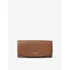 Aspinal Of London Womens Tan Essential Foiled-branding Pebbled-leather Purse In Tan