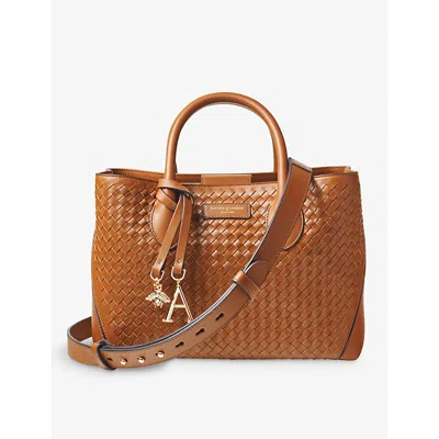 Aspinal Of London Womens Midi London Tote Leather Tote Bag Tan