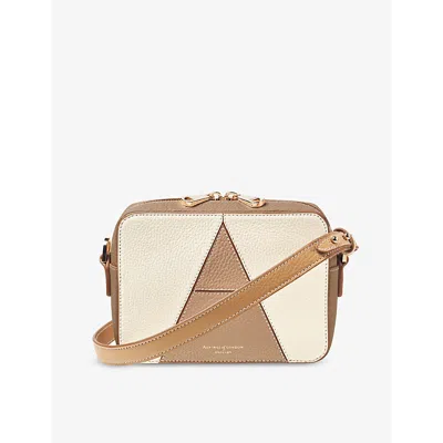 Aspinal Of London Womens Camera Leather Cross-body Bag Taupe