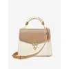 ASPINAL OF LONDON ASPINAL OF LONDON WOMEN'S TAUPE MAYFAIR MIDI 2.0 LEATHER SHOULDER BAG