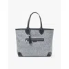 Aspinal Of London Womens Vy Resort Canvas And Leather Tote Bag In Navy