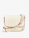 Aspinal Of London Womens Ivory Ella Logo-print Grained-leather Cross-body Bag In Ivory