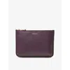 Aspinal Of London Womens Fig Ella Medium Leather Pouch In Purple
