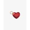 Aspinal Of London Womens Tinsel Red Heart Logo-embossed Leather Keyring In Red