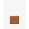 Aspinal Of London Womens Hudson Logo-print Leather Coin Purse Tan In Tan