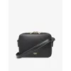 Aspinal Of London Womens Logo-plaque Leather Camera Bag Black In Black