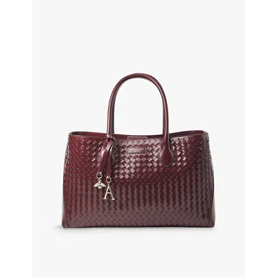 Aspinal Of London Womens Burgundy London Leather Tote Bag