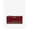 Aspinal Of London Womens Merlot Mayfair Large Patent-leather Purse In Burgundy