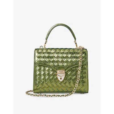 Aspinal Of London Womens  Mayfair Medium Leather Top-handle Bag In Green
