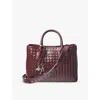 Aspinal Of London Womens Burgundy Midi London Charm Leather Tote Bag In Burgundy