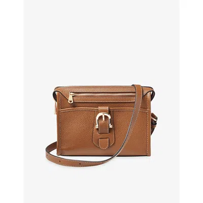 Aspinal Of London Womens Tan Satchel Small Leather Cross-body Bag In Black