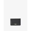 Aspinal Of London Womens Slim Shield Leather Card Holder Black In Black