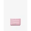 Aspinal Of London Womens Lilac Slim Shield Logo Leather Card Holder In Lilac