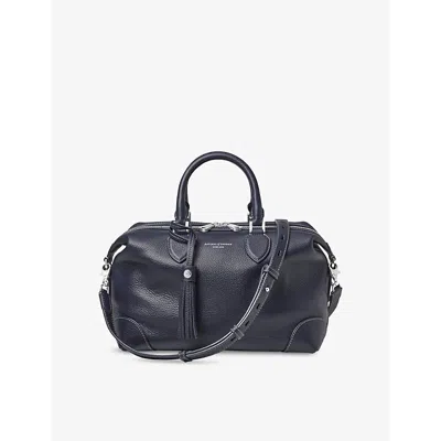 Aspinal Of London Womens Navy The Hudson Leather Bowling Bag