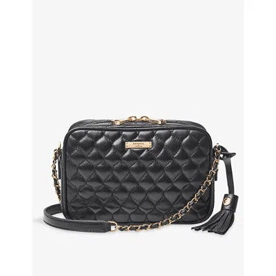 Aspinal Of London Womens Black Alice Quilted Leather Cross-body Bag