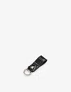 Aspinal Of London Mens Black Leather Loop Keyring In Black