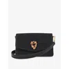 Aspinal Of London Womens Eliza Velvet Clutch Bag Black In Black