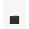 Aspinal Of London Womens Hudson Logo-print Leather Coin Purse Black In Black