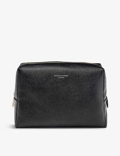 ASPINAL OF LONDON WOMENS BLACK LONDON LARGE GRAINED-LEATHER CASE,47091475