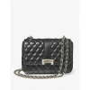 Aspinal Of London Womens Black Lottie Branded-hardware Quilted Leather Shoulder Bag In Black