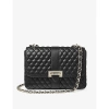 Aspinal Of London Womens Black Lottie Branded-hardware Quilted Leather Shoulder Bag In Black