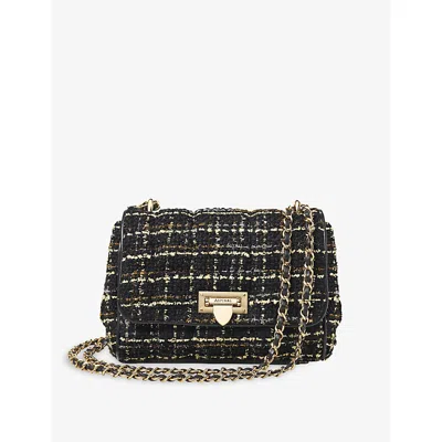 Aspinal Of London Womens Lottie Medium Quilted Leather Shoulder Bag Black